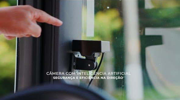 Câmera com inteligência artificial — segurança e eficiência na direção