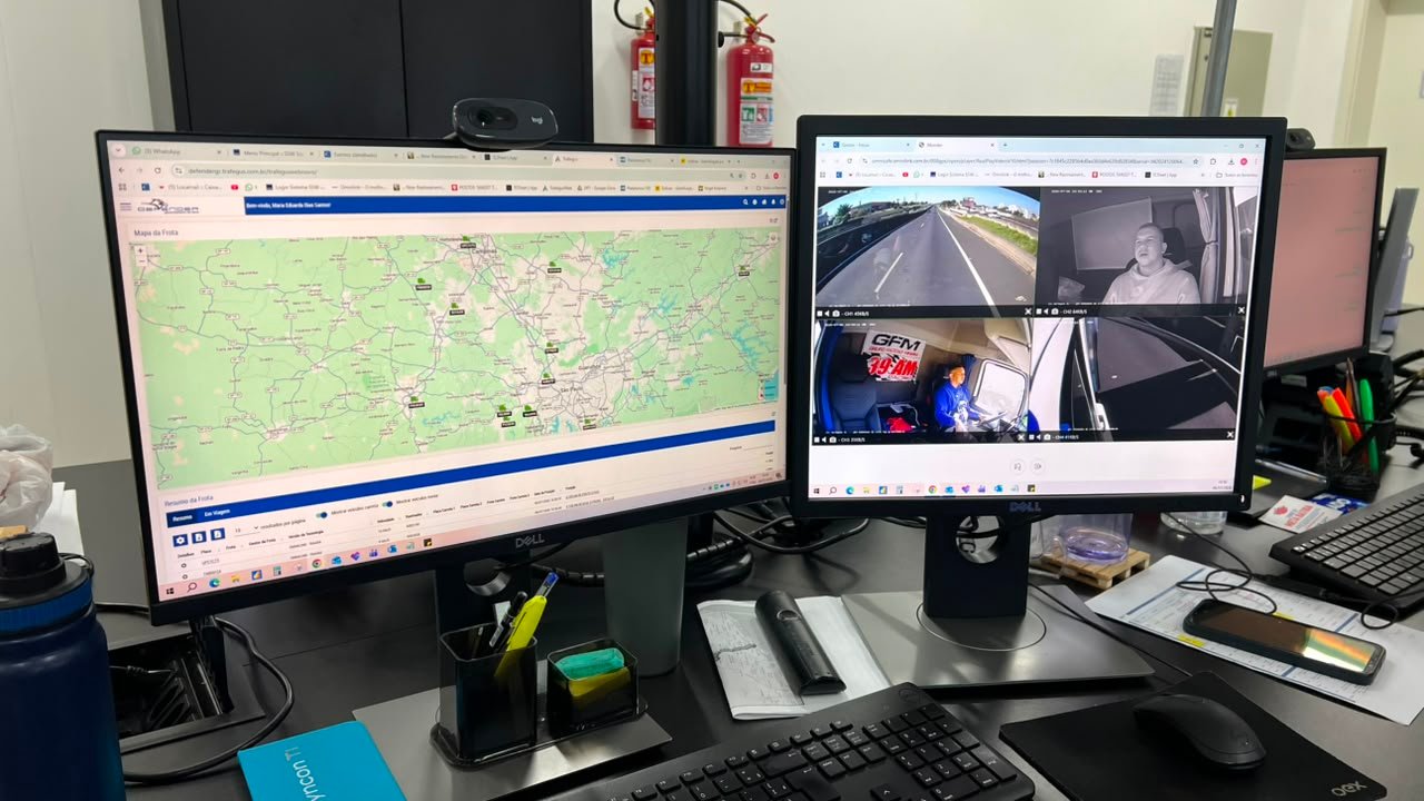 Monitoramento das câmeras em tempo real